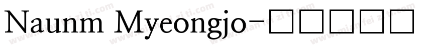 Naunm Myeongjo字体转换